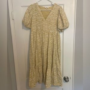 New Entro Lime Green Animal Print Dress